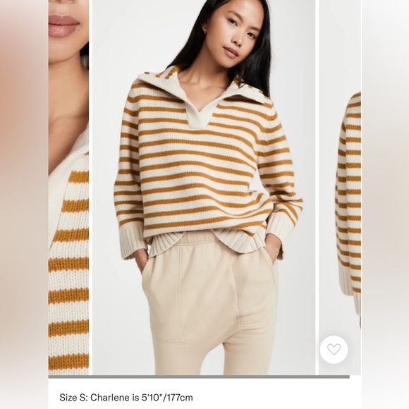 Ellie Stripe Polo Sweater - Picture 3 of 4